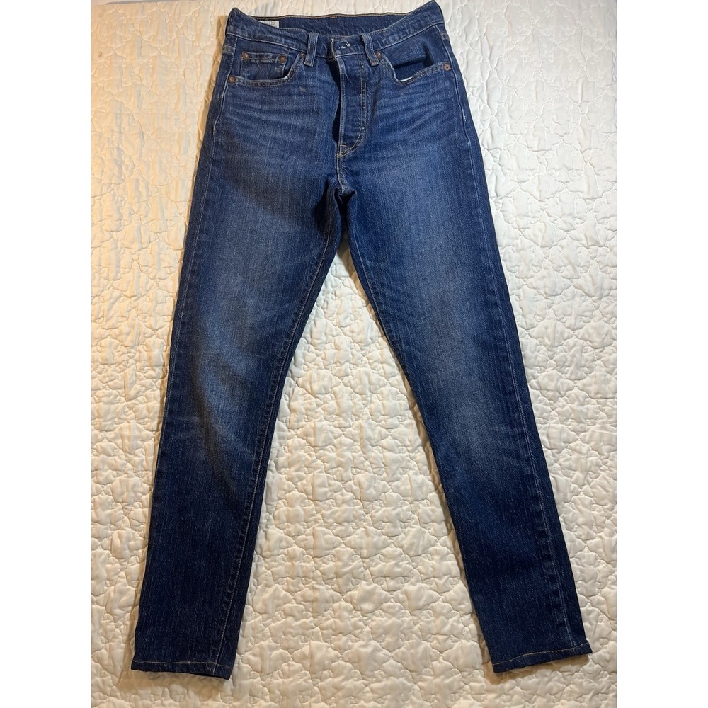 Mens Levis Jeans Premium Denim 501 Button‎ Fly Skinny Leg Sz S 25x30